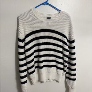 GAP Black and White Striped Sweater